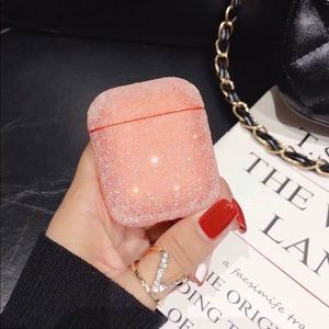 Orange Glitter Airpod 1 & 2 Case